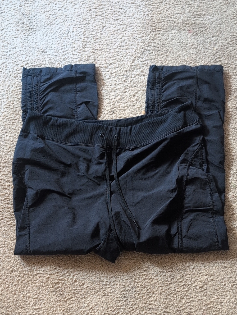 Zella Black Stretch Drawstring Joggers